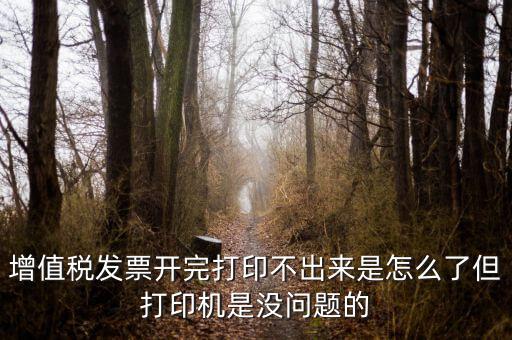 為什么打印發(fā)票打不出來，增值稅發(fā)票開完打印不出來是怎么了但打印機是沒問題的