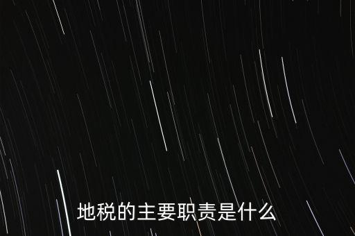 我為地稅做什么，地稅的主要職責(zé)是什么