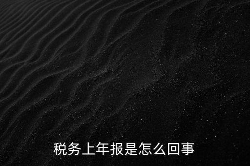 年稅申報(bào)是什么，國稅局需要的年報(bào)是什么