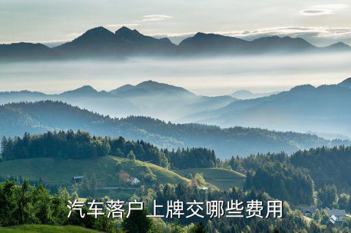 汽車(chē)落戶(hù)上牌交哪些費(fèi)用