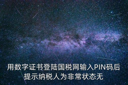 國稅pin碼是什么，機構(gòu)代碼的ca證書的PIN碼是什么我用CA證書登陸國稅時提示詳細(xì)