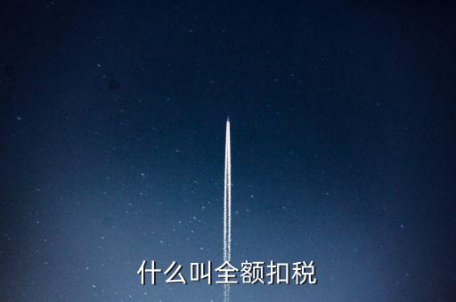 什么是全額納稅，請問地稅局說的個稅要全員全額交納是啥意思
