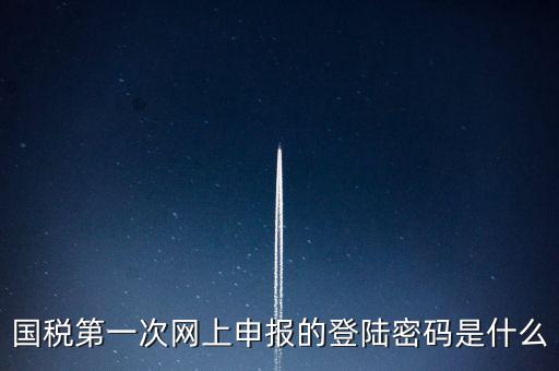所得稅清算登陸密碼是什么，國稅第一次網(wǎng)上申報的登陸密碼是什么
