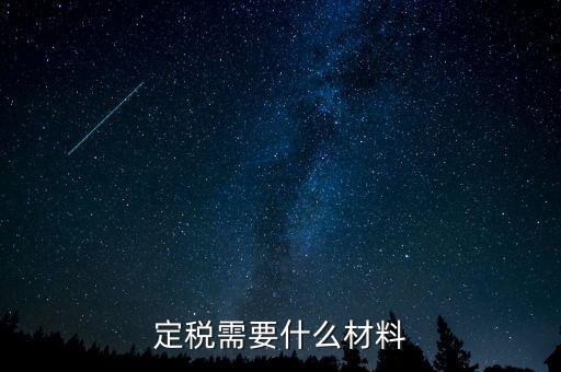 國稅定稅需要什么手續(xù)，定稅的流程