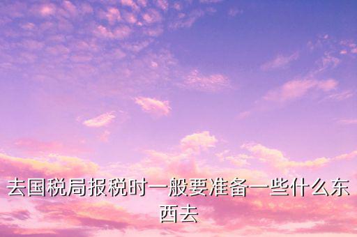 去國(guó)稅局申報(bào)需要帶什么，去地稅局和國(guó)稅局報(bào)稅需要帶哪些資料