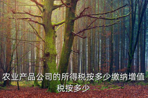 農業(yè)公司要交什么稅，江蘇省農業(yè)推行公司要交甚么稅