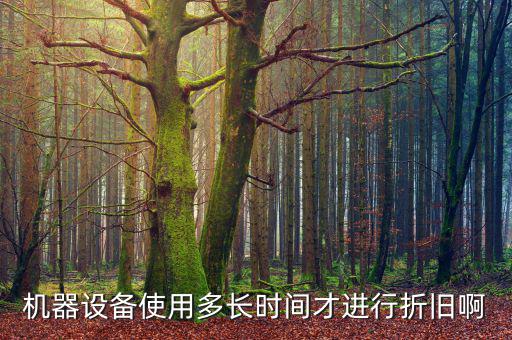 機器設備使用多長時間才進行折舊啊