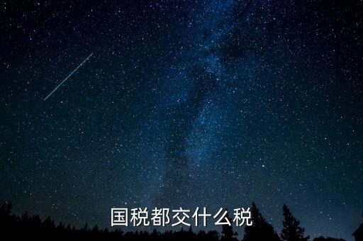 國稅五項稅種都是什么，國稅包括哪些稅種
