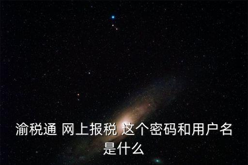 重慶電子稅務(wù)局用戶名是什么，登錄國稅網(wǎng)上辦稅服務(wù)廳的用戶名和密碼是什么