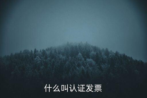 什么是認(rèn)證發(fā)票，什么叫認(rèn)證發(fā)票