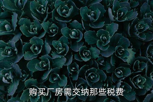 個人買廠房交什么稅，請問在重慶購買一手廠房需要交納那些稅費具體稅率是多少注