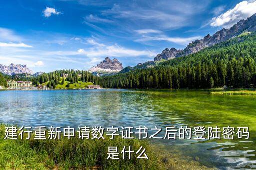 建行重新申請(qǐng)數(shù)字證書(shū)之后的登陸密碼是什么