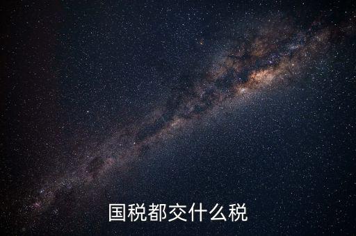 國稅是什么稅，國稅包括哪些