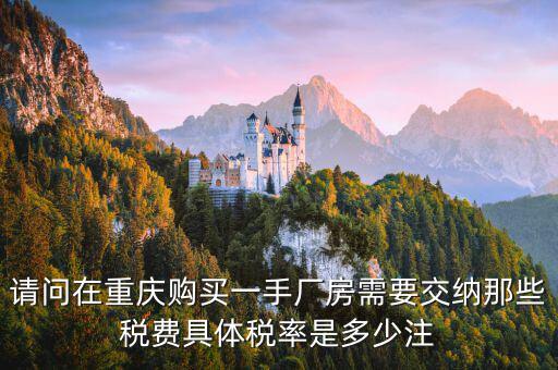 請(qǐng)問(wèn)在重慶購(gòu)買一手廠房需要交納那些稅費(fèi)具體稅率是多少注