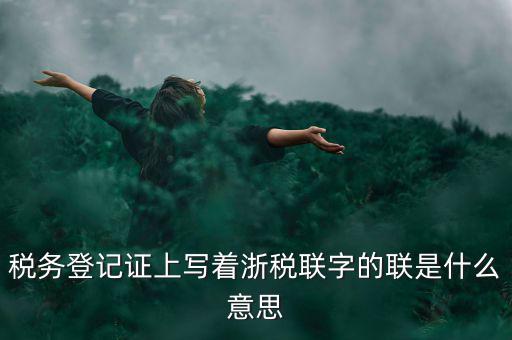 稅務(wù)全國(guó)聯(lián)網(wǎng)是什么意思，稅務(wù)登記證上寫著浙稅聯(lián)字的聯(lián)是什么意思