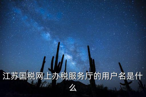 江蘇國稅用戶名密碼是什么，江蘇國稅網(wǎng)上辦稅服務廳的用戶名是什么