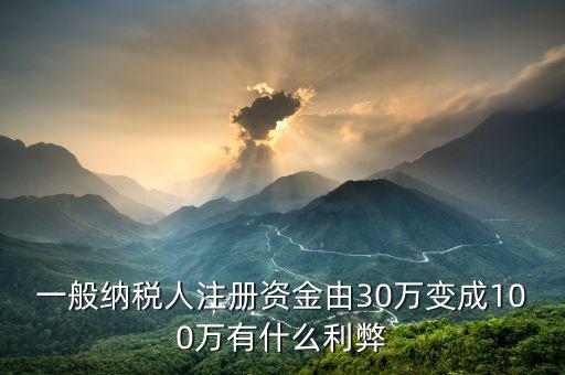 什么是案頭審核，一般納稅人注冊資金由30萬變成100萬有什么利弊