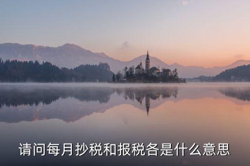 稅務(wù)催報(bào)是什么意思，請(qǐng)問(wèn)每月抄稅和報(bào)稅各是什么意思