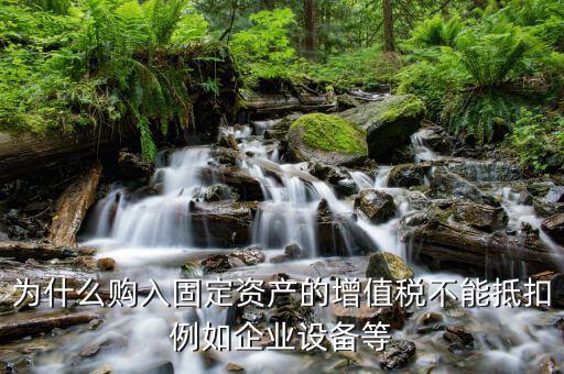 為什么購入固定資產的增值稅不能抵扣例如企業(yè)設備等