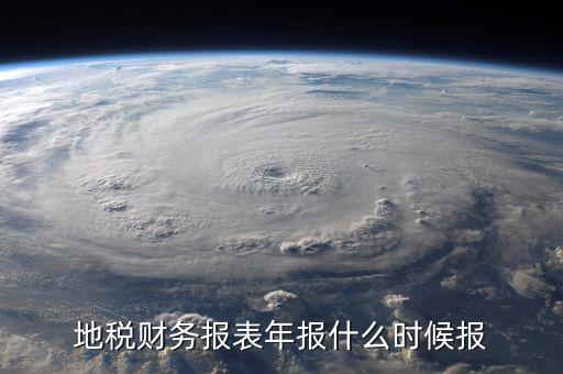 地稅財(cái)務(wù)報(bào)表年報(bào)什么時候報(bào)