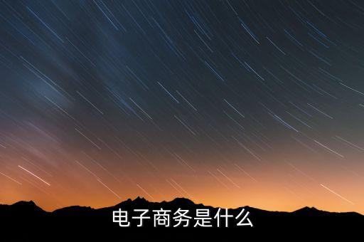 什么是電子稅務(wù)，什么是電子商務(wù)