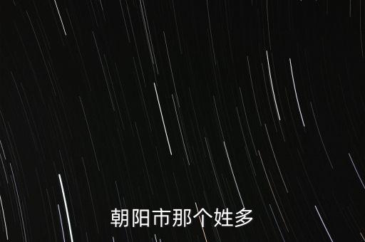 朝陽市那個姓多