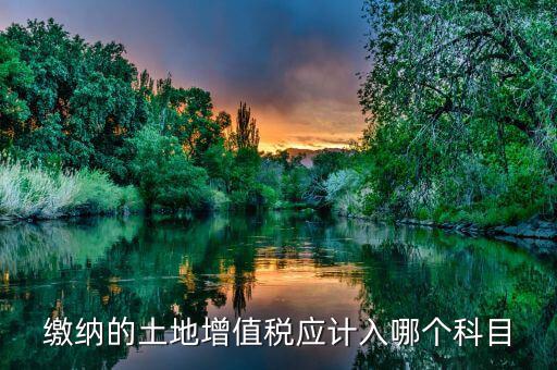 土地增值稅計(jì)什么科目，繳納的土地增值稅應(yīng)計(jì)入哪個(gè)科目