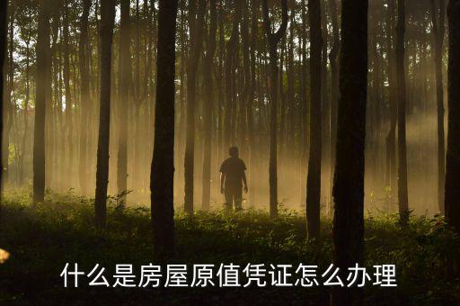 房屋原值是什么，什么是房屋原值憑證怎么辦理