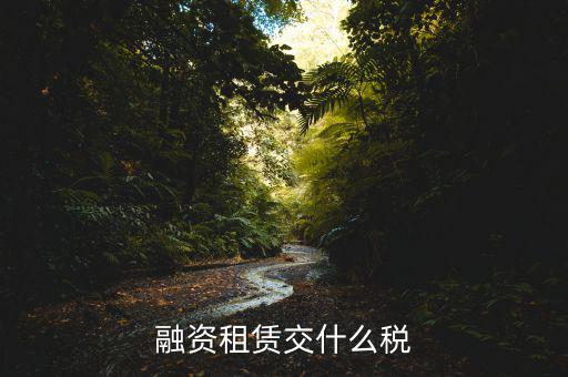 融資租賃繳納什么稅，融資租賃交什么稅