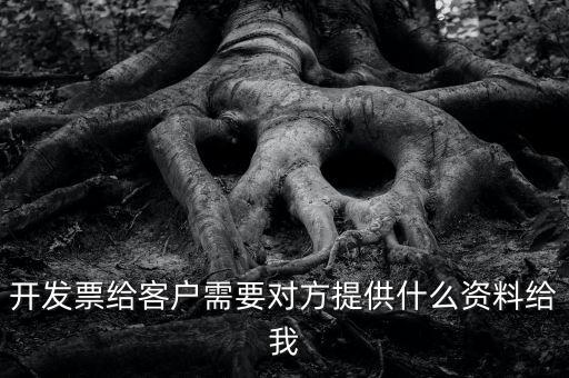 開票需要對(duì)方提供什么資料嗎，開發(fā)票給客戶需要對(duì)方提供什么資料給我