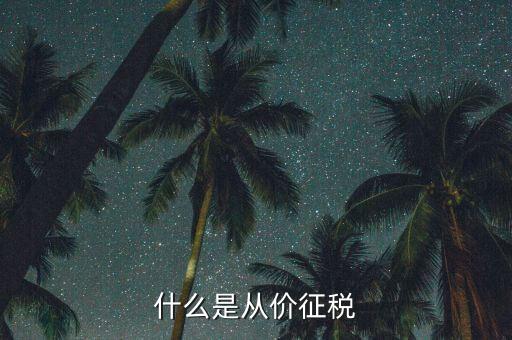 從價計征稅是什么，請問什么是從價計征從量計征怎么理解多謝