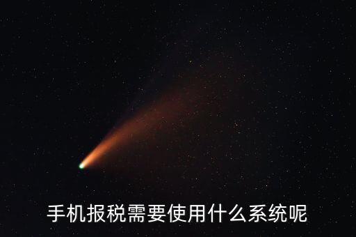 報(bào)稅系統(tǒng)是什么，手機(jī)報(bào)稅需要使用什么系統(tǒng)呢