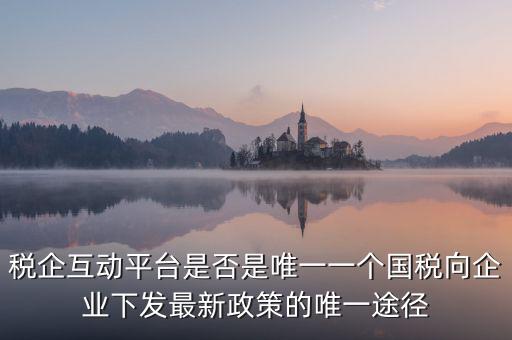 稅企互動平臺是否是唯一一個(gè)國稅向企業(yè)下發(fā)最新政策的唯一途徑