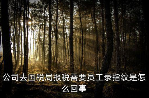 稅務(wù)局采集指紋干什么，指紋采集器是干什么用的