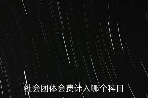 社會團(tuán)體會費計入哪個科目