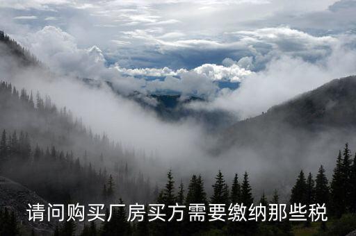 請(qǐng)問(wèn)購(gòu)買廠房買方需要繳納那些稅