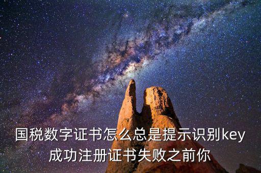 國(guó)稅數(shù)字證書怎么總是提示識(shí)別key成功注冊(cè)證書失敗之前你