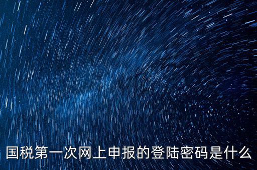 國稅網(wǎng)登錄密碼是什么原因，國稅第一次網(wǎng)上申報的登陸密碼是什么