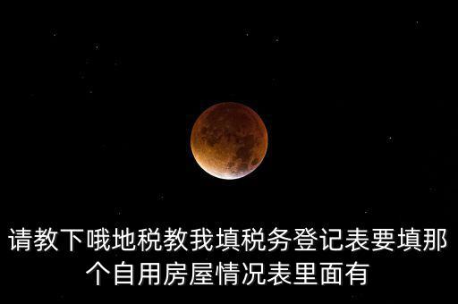 稅務(wù)上自用是什么意思，請(qǐng)教下哦地稅教我填稅務(wù)登記表要填那個(gè)自用房屋情況表里面有