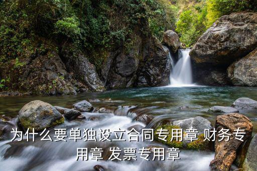 為什么要單獨(dú)設(shè)立合同專(zhuān)用章 財(cái)務(wù)專(zhuān)用章 發(fā)票專(zhuān)用章