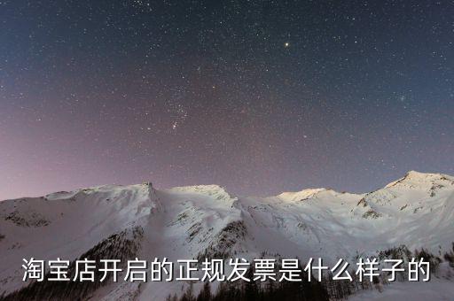 在線發(fā)票是什么樣的，淘寶店開(kāi)啟的正規(guī)發(fā)票是什么樣子的
