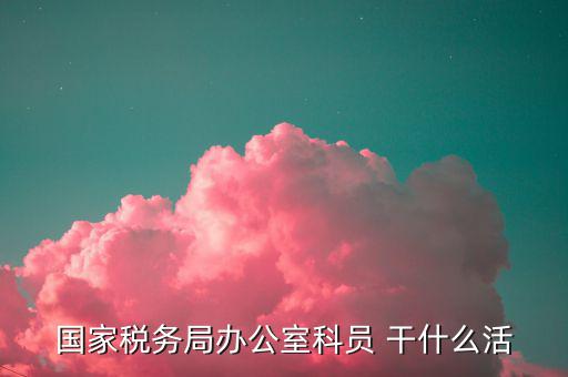 國家稅務局辦公室科員 干什么活