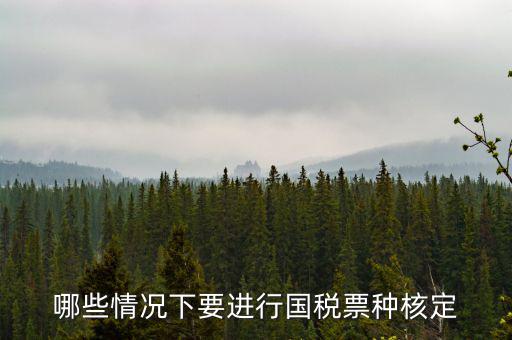 票種核定什么時候進行，哪些情況下要進行國稅票種核定