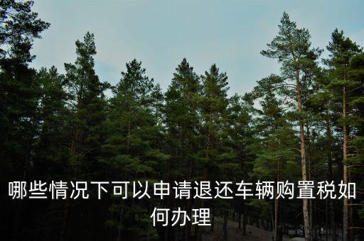 退車(chē)購(gòu)稅需要什么手續(xù)，去國(guó)稅局申請(qǐng)退稅并重新交納車(chē)購(gòu)稅