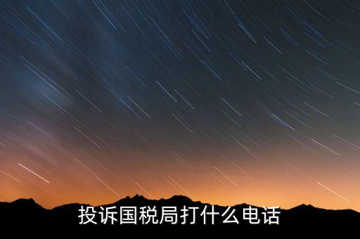 投訴國稅局 打什么電話，稅務(wù)局什么舉報電話呀居然沒人接太可惡了