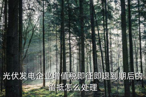光伏企業(yè)即征即退是什么意思，請(qǐng)問(wèn)即征既退是什么意思需要溝選嗎