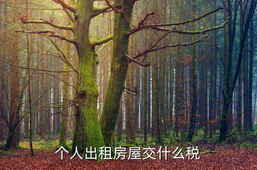 房屋出租稅是什么，房屋出租要繳什么稅啊稅率又是多少