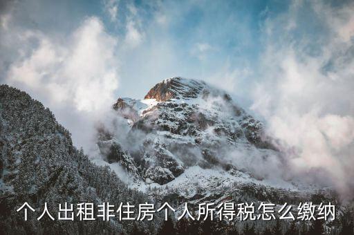 出租非住宅房屋交什么稅，個(gè)人出租非住房出現(xiàn)行綜合稅率是多少是哪些稅種