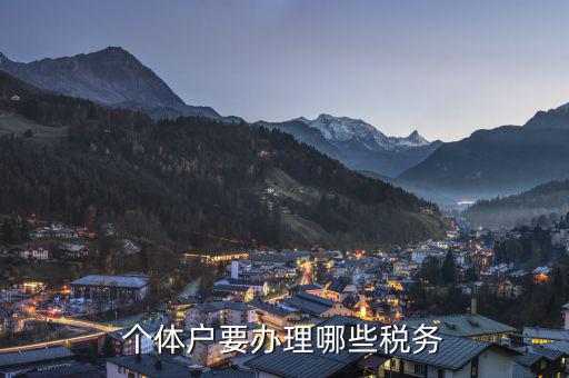 個(gè)體戶需要申報(bào)什么稅，個(gè)體戶需要交什么稅