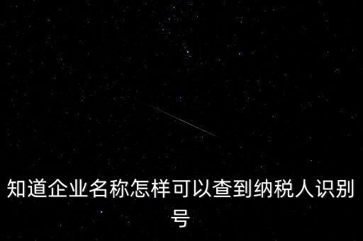 如何查詢一個(gè)公司的納稅人識(shí)別號(hào)，知道納稅人識(shí)別號(hào)怎么查單位